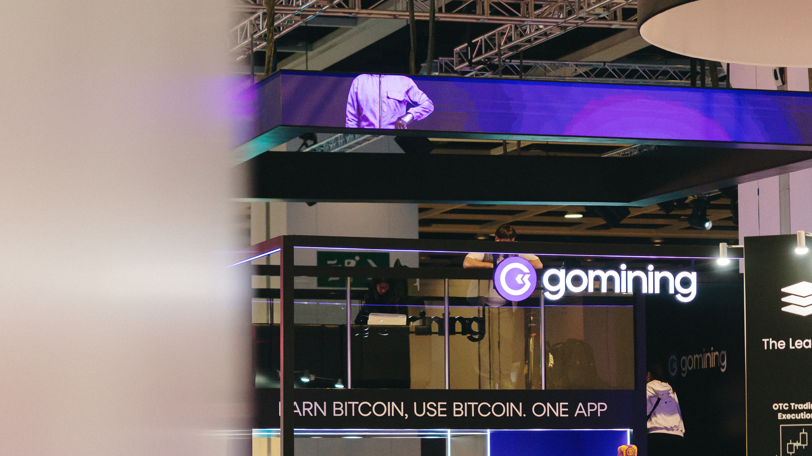 GoMining event booth at an international conference