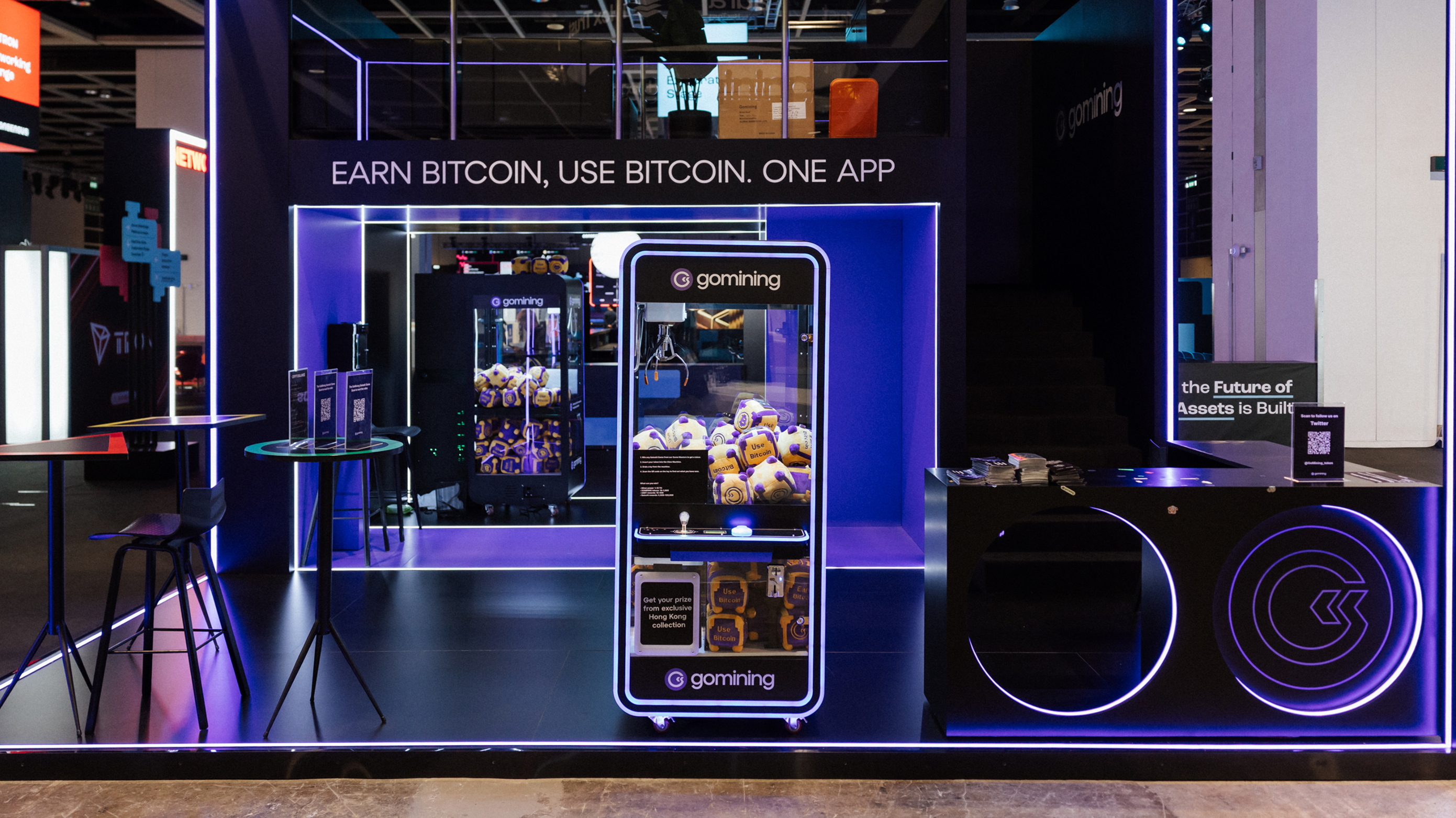 GoMining event booth at an international conference
